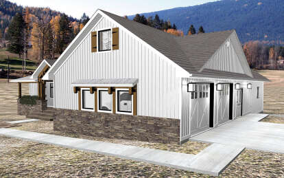 Modern Farmhouse House Plan #8387-00003 Elevation Photo