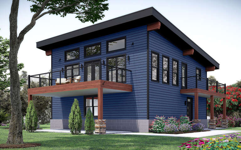 House Plan House Plan #29848 Angled Front Elevation