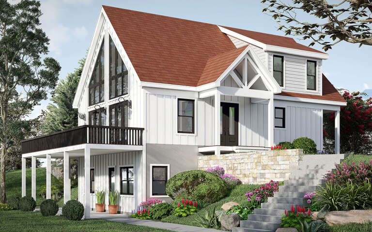 House Plan House Plan #29849 Angled Front Elevation
