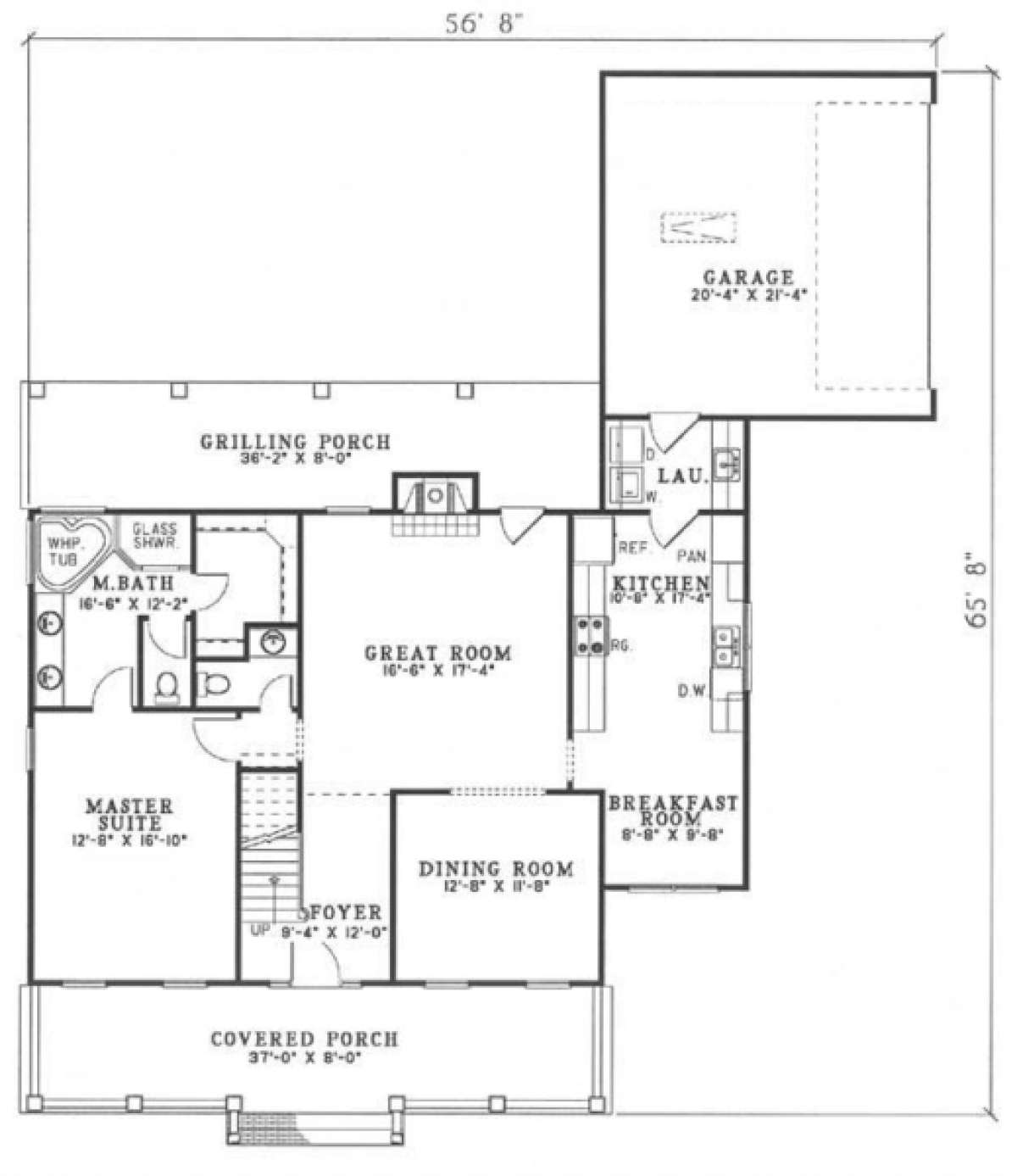 Floorplan 1 for House Plan #110-00074