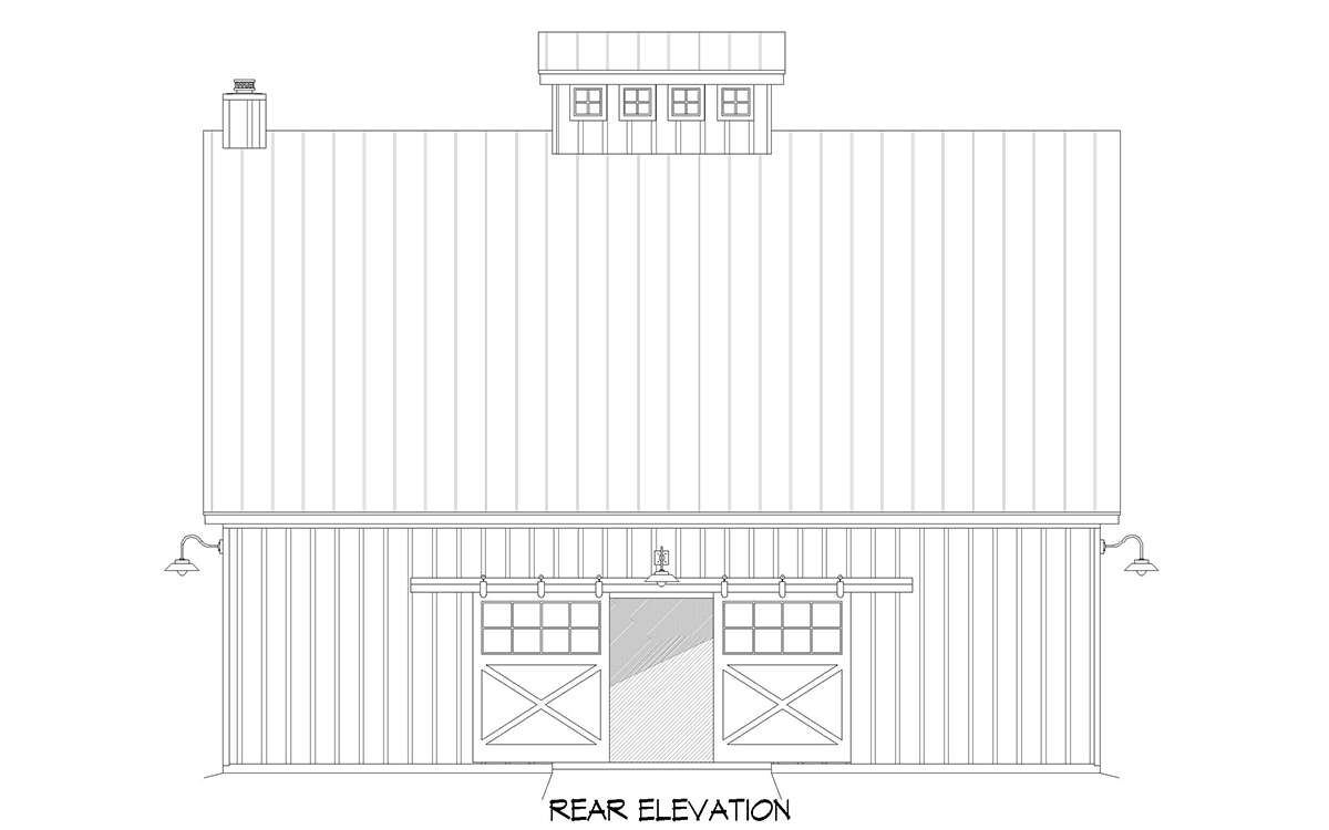 Barn House Plan #940-00899 Elevation Photo