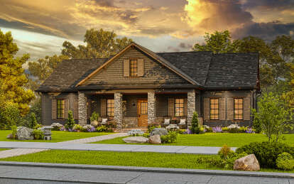 Craftsman House Plan #699-00381 Elevation Photo