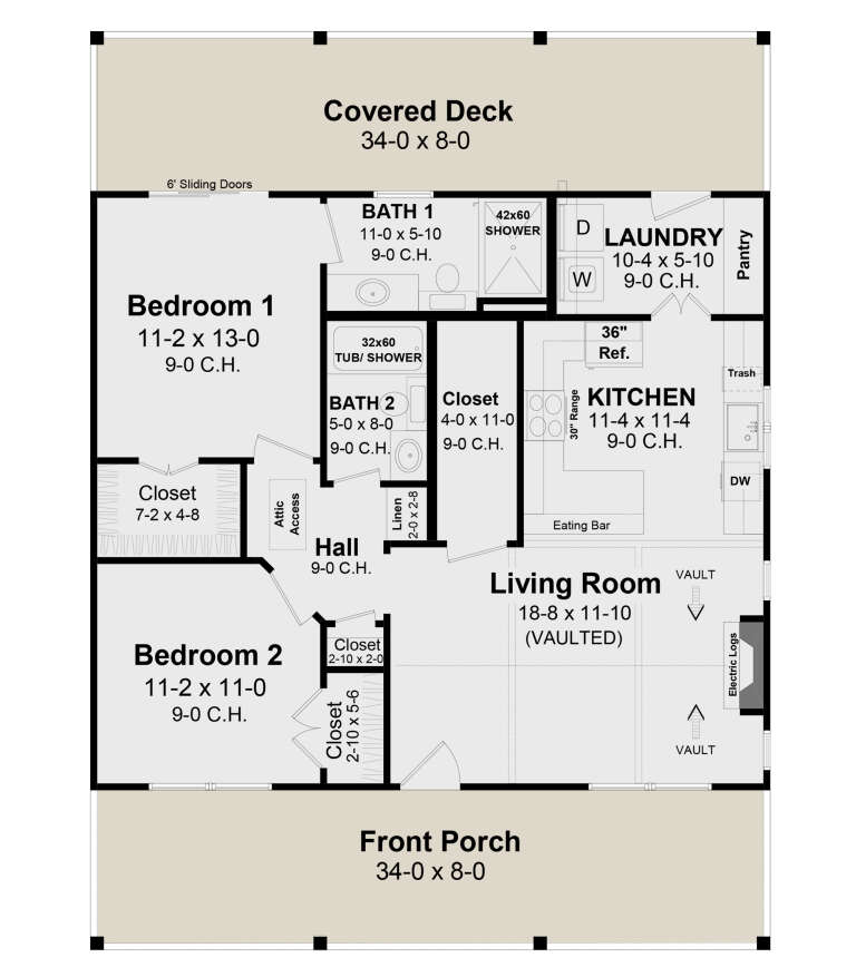 House Plan House Plan #29853 Drawing 1