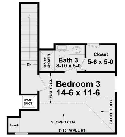 Second Floor for House Plan #348-00316