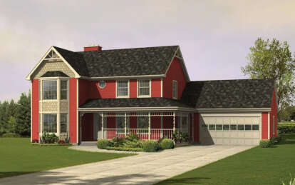 House Plan House Plan #29857 Angled Front Elevation
