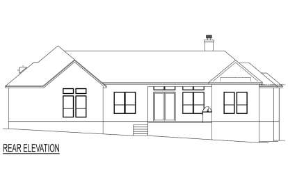 Ranch House Plan #9300-00001 Elevation Photo