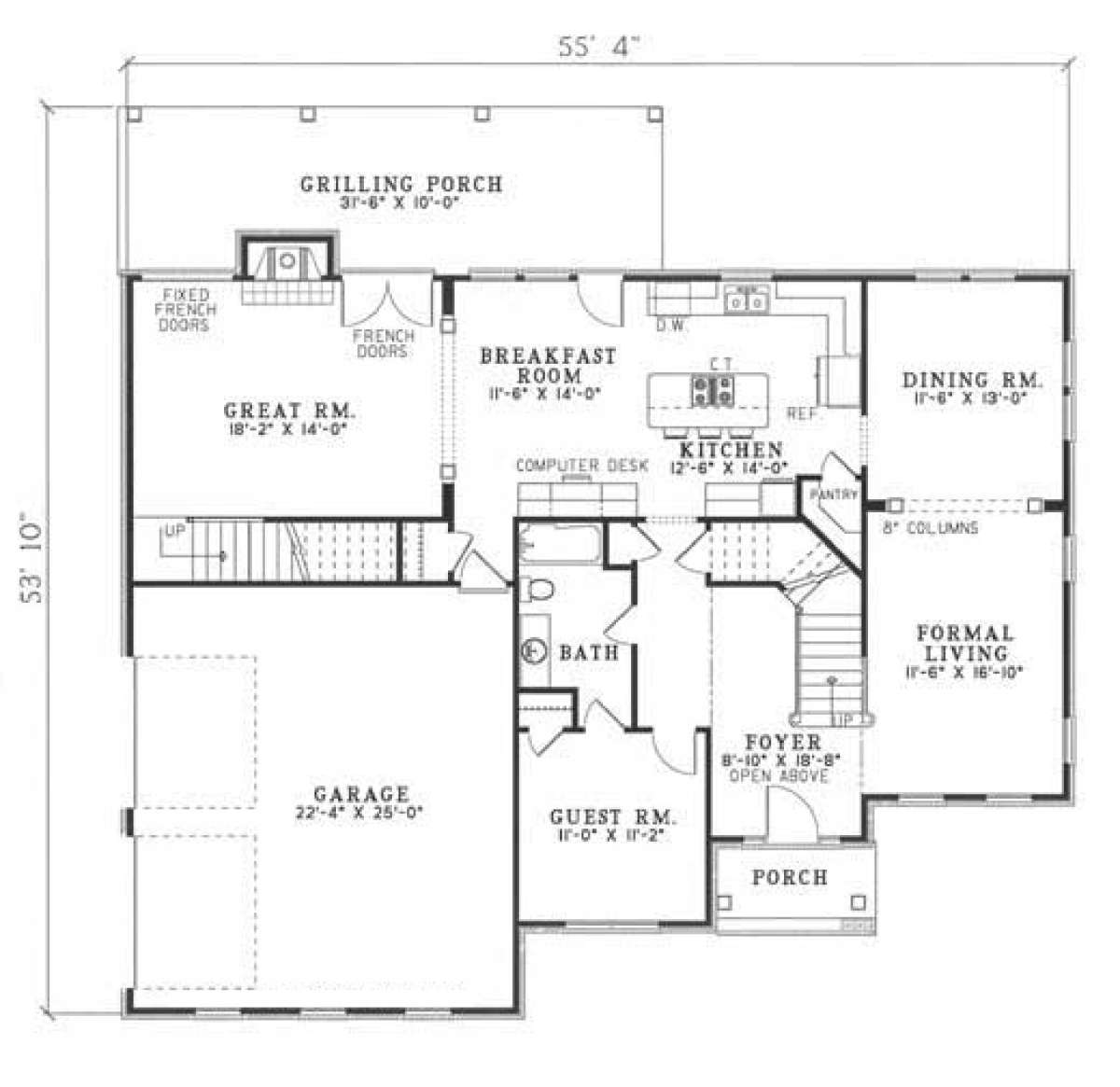 Floorplan 1 for House Plan #110-00075