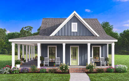 Modern Farmhouse House Plan #009-00378 Elevation Photo