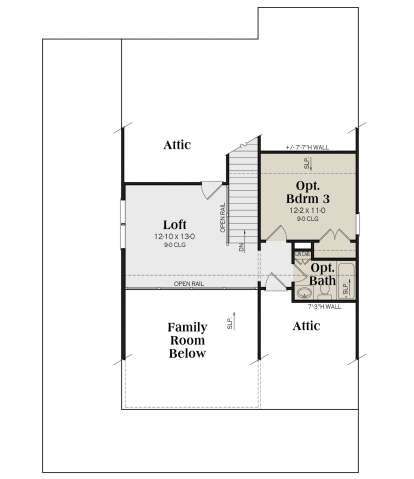 Second Floor for House Plan #009-00378