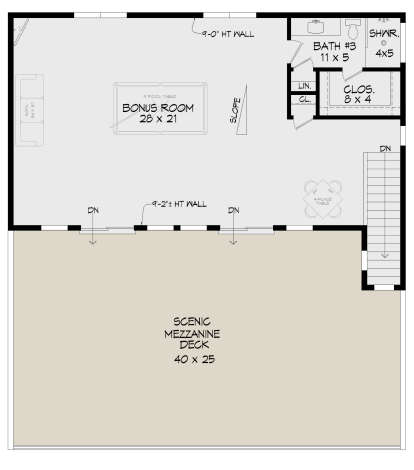 Third Floor for House Plan #940-00900