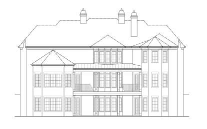 European House Plan #4195-00062 Elevation Photo