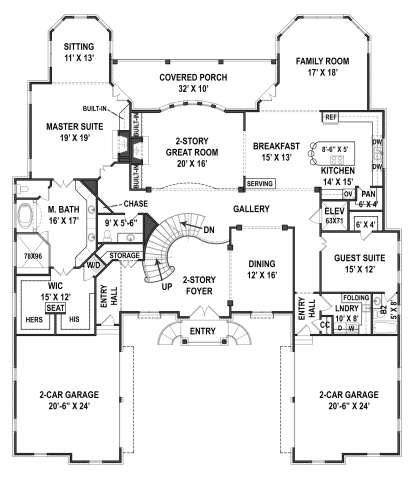 Main Floor  for House Plan #4195-00062