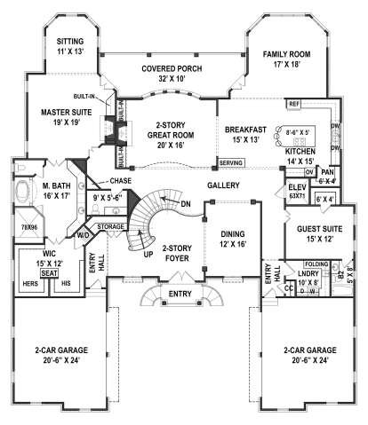 Main Floor  for House Plan #4195-00062