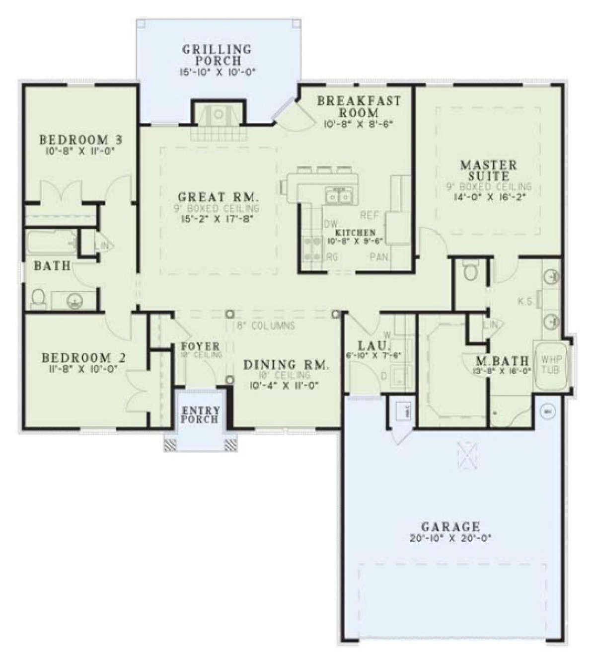 Floorplan 1 for House Plan #110-00076