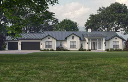 Modern Farmhouse House Plan #9300-00012 Elevation Photo