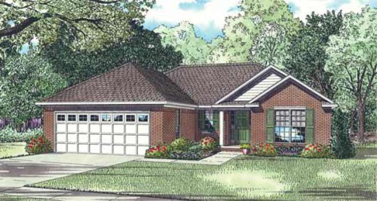 Ranch House Plan #110-00077 Elevation Photo