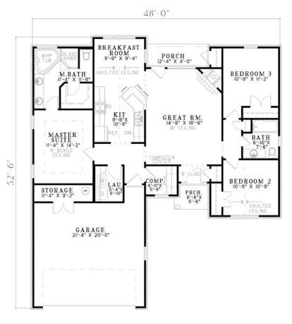 Main Floor  for House Plan #110-00077