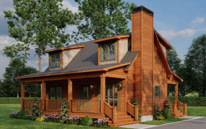 Cabin House Plan #8318-00366 Elevation Photo