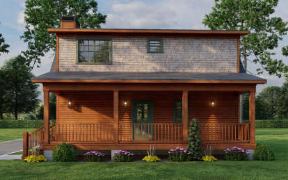 Cabin House Plan #8318-00366 Elevation Photo