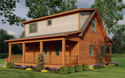 Cabin House Plan #8318-00366 Elevation Photo