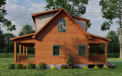 Cabin House Plan #8318-00366 Elevation Photo