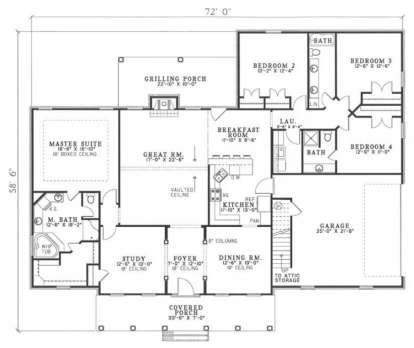 Main Floor for House Plan #110-00078