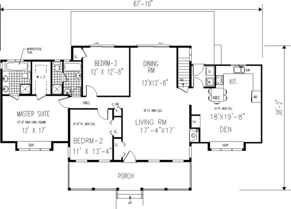 Main Floor for House Plan #033-00072