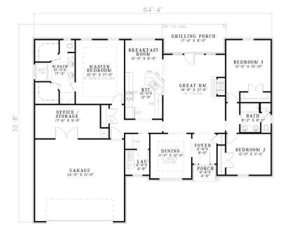 Main Floor  for House Plan #110-00079