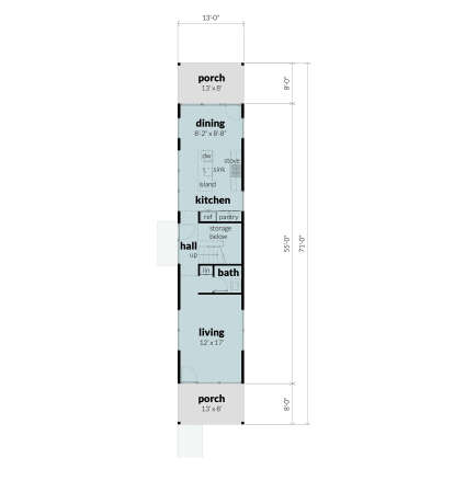Main Floor for House Plan #028-00203