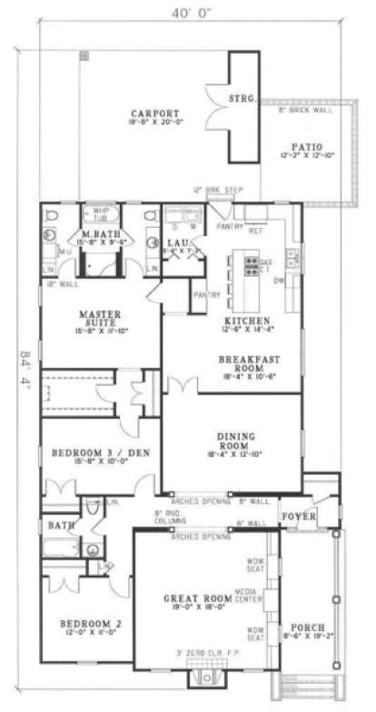 Floorplan1 for House Plan #110-00080