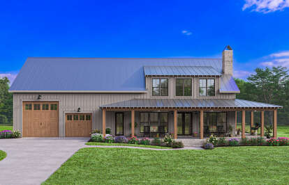 Barn House Plan #041-00341 Elevation Photo