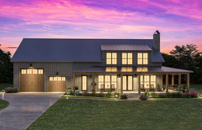 Barn House Plan #041-00341 Elevation Photo