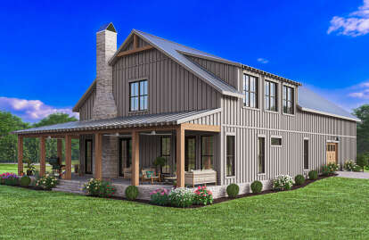 Barn House Plan #041-00341 Elevation Photo