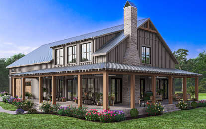 Barn House Plan #041-00341 Elevation Photo