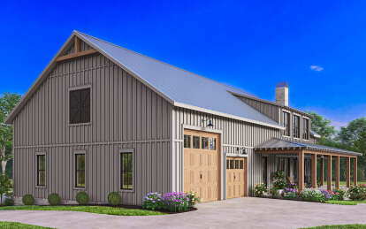 Barn House Plan #041-00341 Elevation Photo