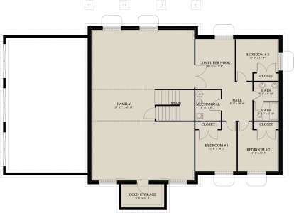 Basement for House Plan #2802-00252
