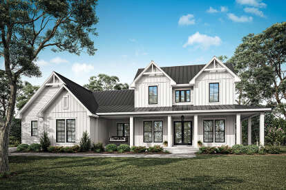 Modern Farmhouse House Plan #041-00342 Elevation Photo