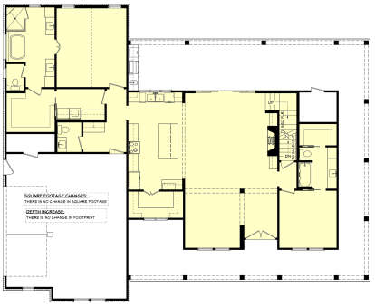 Main Floor w/ Basement Stairs Location for House Plan #041-00342