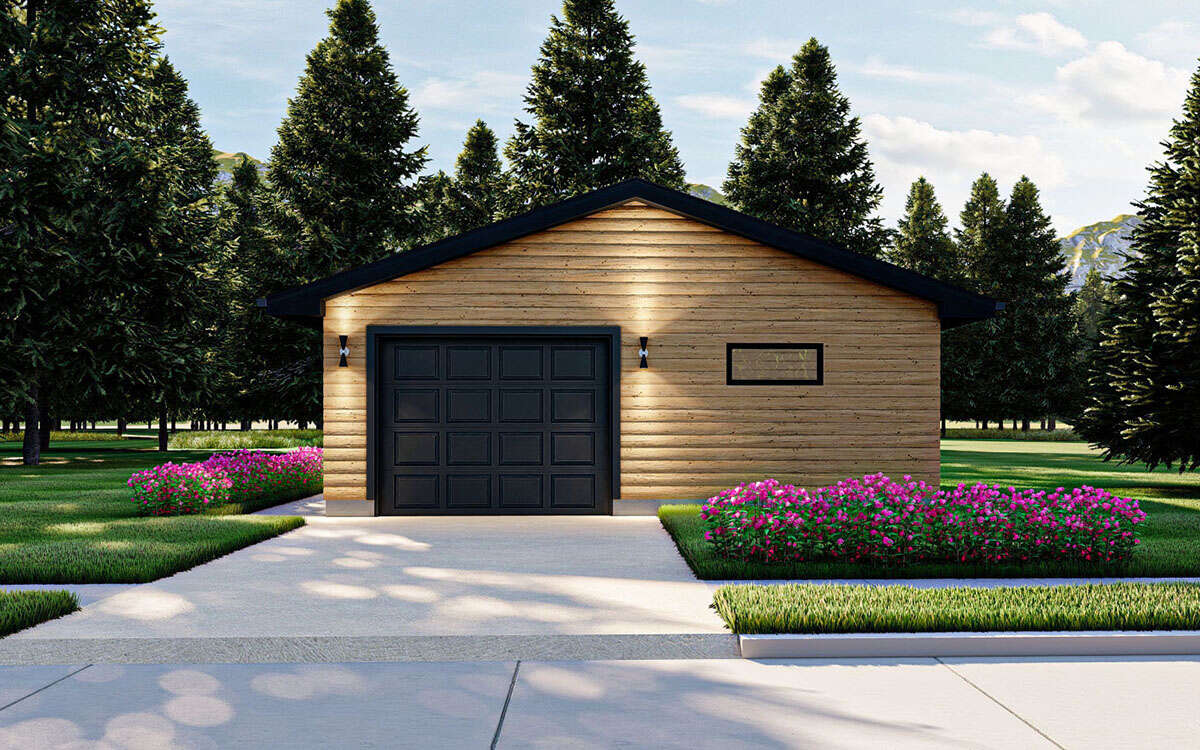 Cabin 1 Car Garage Plan - 576 Square Feet | Floor Plan #963-00846 ...