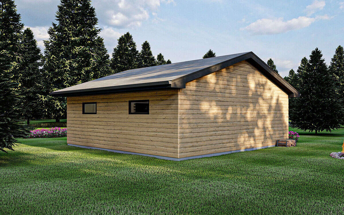 Cabin 1 Car Garage Plan - 576 Square Feet | Floor Plan #963-00846 ...