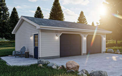 House Plan House Plan #29922 Angled Front Elevation