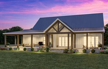 Modern Farmhouse House Plan #009-00379 Elevation Photo