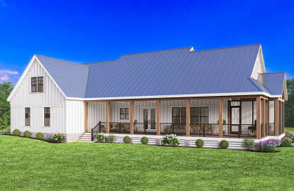 Modern Farmhouse House Plan #009-00380 Elevation Photo