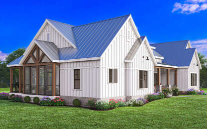 Modern Farmhouse House Plan #009-00380 Elevation Photo