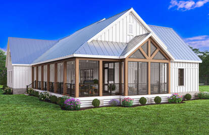 Modern Farmhouse House Plan #009-00380 Elevation Photo