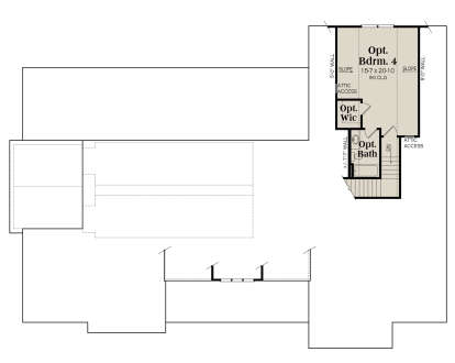 Optional Second Floor for House Plan #009-00380