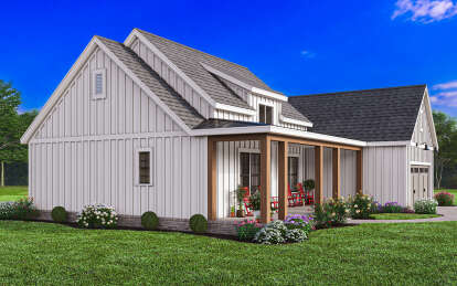 Modern Farmhouse House Plan #009-00381 Elevation Photo