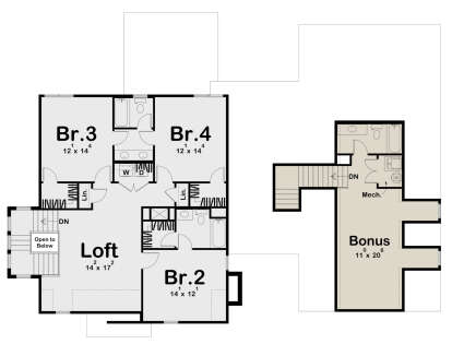 Second Floor for House Plan #963-00852