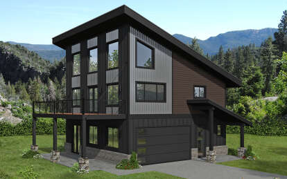 House Plan House Plan #29936 Angled Front Elevation