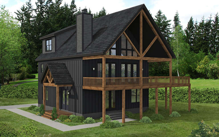 House Plan House Plan #29937 Angled Left Elevation